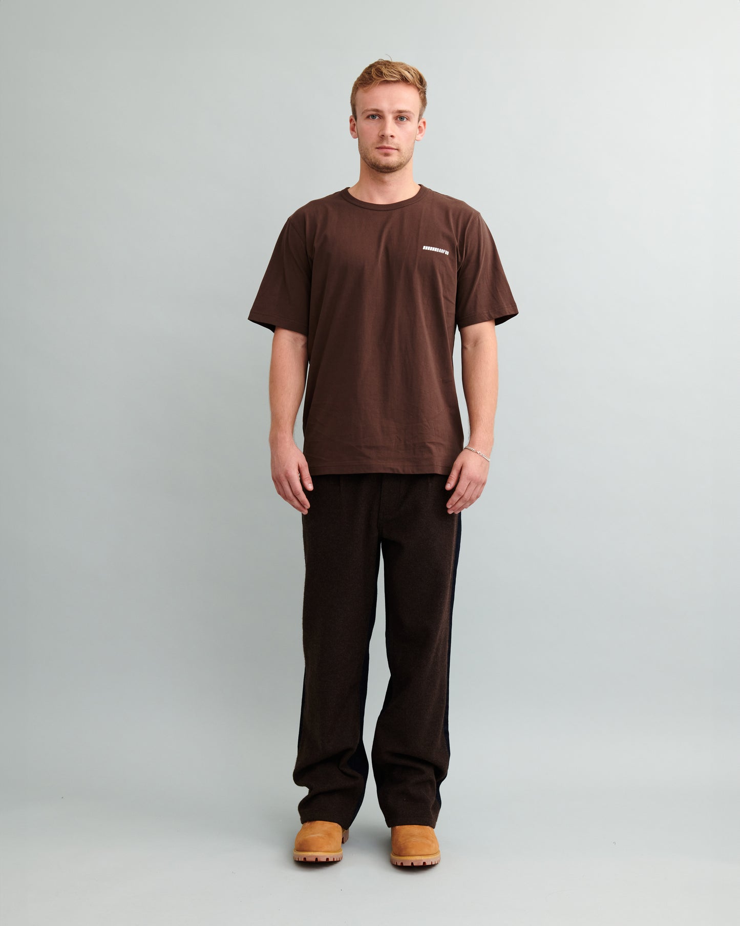 Six-square T-shirt Brown