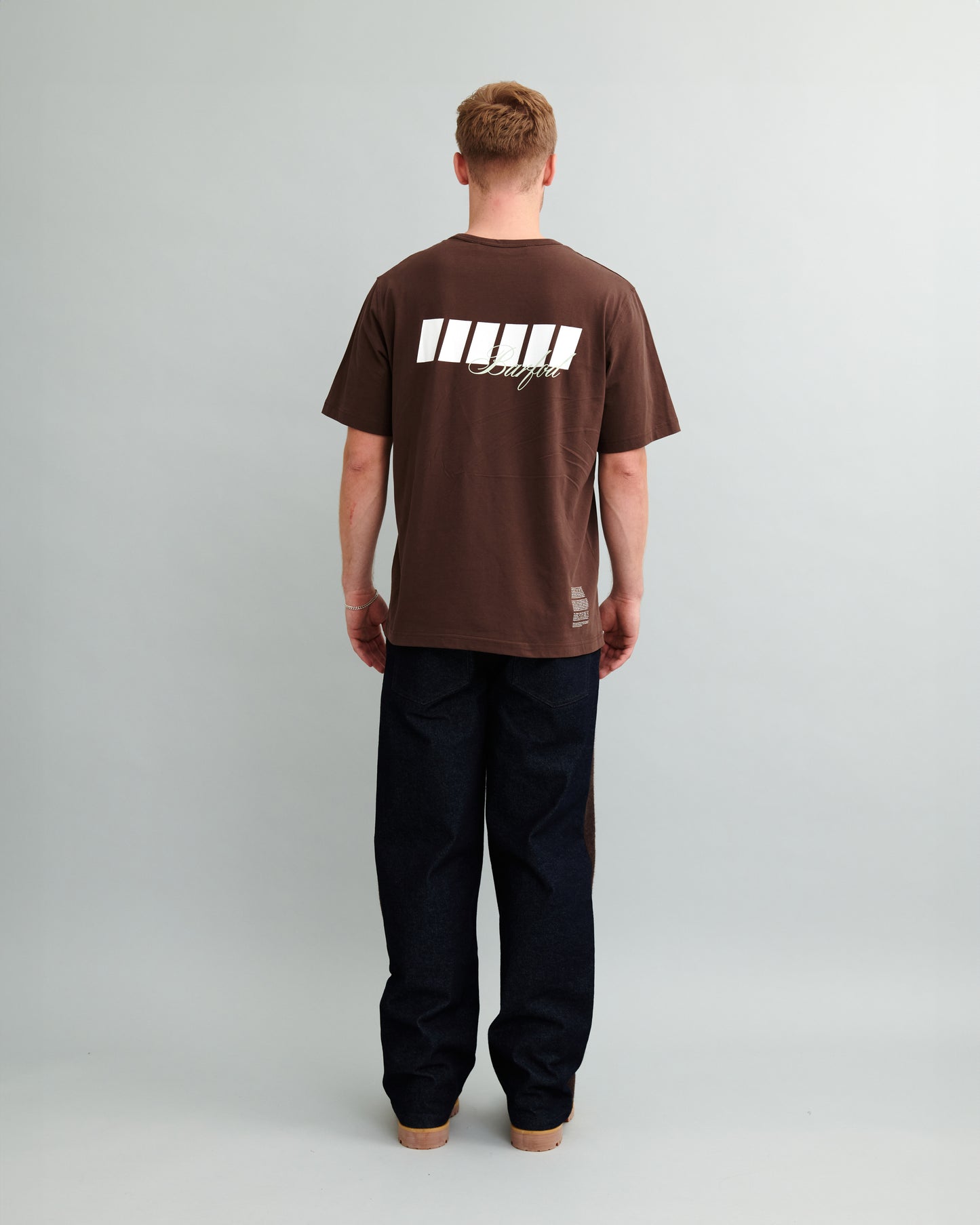 Six-square T-shirt Brown